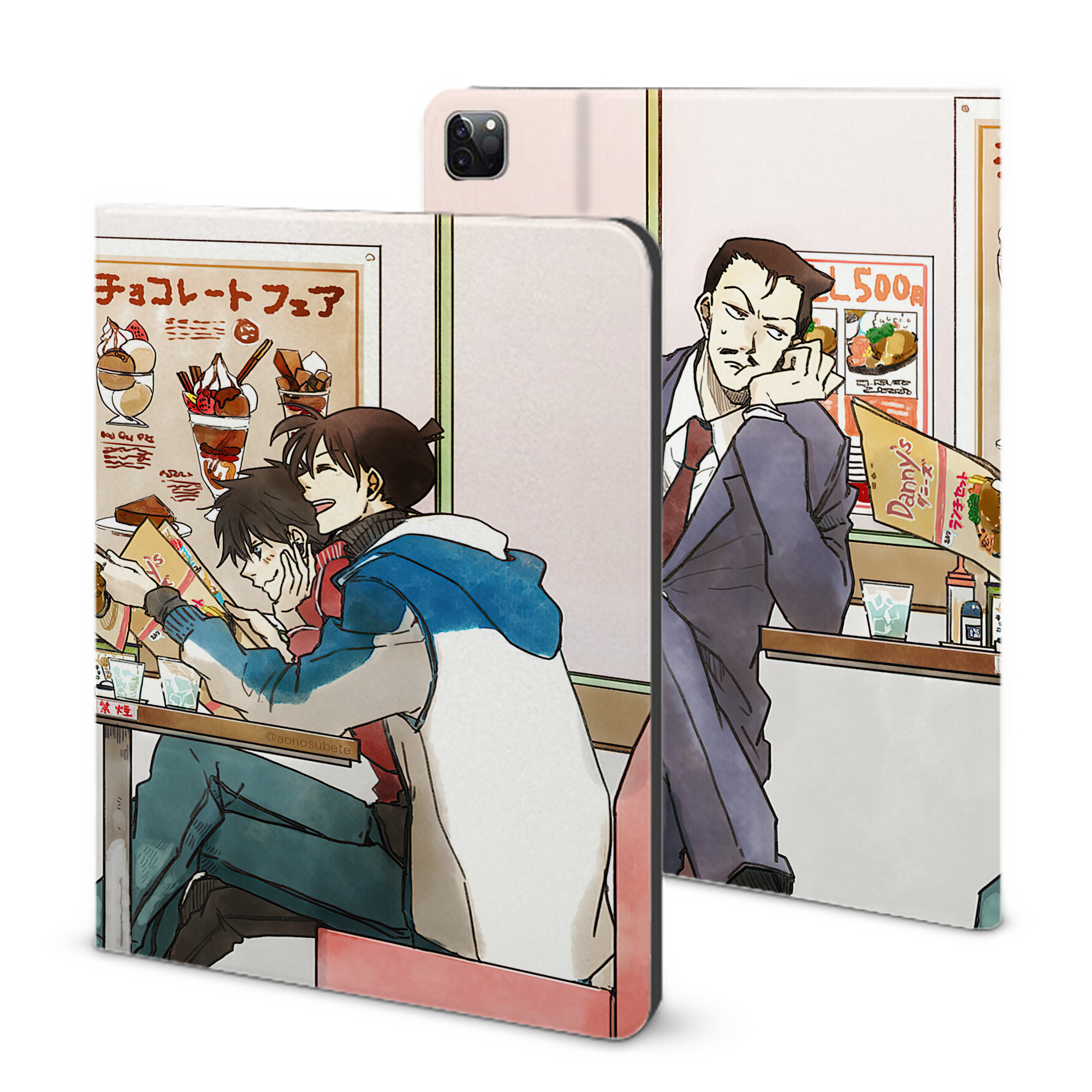 （画像用） 名探偵コナン Detective Conan IPad ケース ブック型 PUレザー TPU 耐衝撃 軽量 薄型 ペン収納なし 全面保護 IPad 各モデル対応